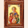 Набор для вышивания бисером КАРТИНЫ БИСЕРОМ "Святые мученицы Вера, Надежда, Любовь и мать их Софья"